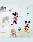 Mickey Mouse naklejki ścienne naklejki dekoracyjne dla dzieci chłopcy dziewczęta DIY sypialnia dekoracje ścienne naklejka Home m