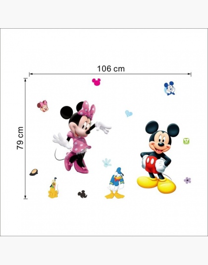 Mickey Mouse naklejki ścienne naklejki dekoracyjne dla dzieci chłopcy dziewczęta DIY sypialnia dekoracje ścienne naklejka Home m