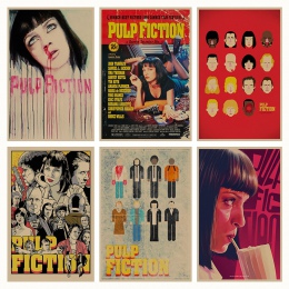 Pulp Fiction B zebrać retro plakat Retro papier pakowy Bar Cafe strona główna wystrój malowanie naklejki ścienne