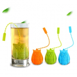 1 sztuk Food Grade silikonowy zaparzacz do herbaty filtr kreatywny Cartoon sowa sitko do herbaty pojemnik wielokrotnego użytku t
