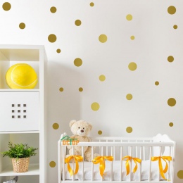 Multicolor Diy Polka Dot naklejki ścienne dla dekoracje do dziecięcego pokoju metaliczny złoty czarny różowy Polka kropki Wall A