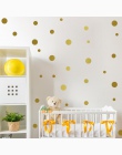 Multicolor Diy Polka Dot naklejki ścienne dla dekoracje do dziecięcego pokoju metaliczny złoty czarny różowy Polka kropki Wall A