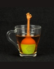 1 sztuk śmieszne gesty ręka zaparzaczem czarna sitko do herbaty silikonowy FDA klasy luźnych liści ziołowych Holder herbata...