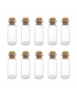 10 sztuk Mason słoik puste małe szklane butelki fiolki dekoracji wnętrz szklane słoiki tanie korek korek sprawiają, że życzenia 