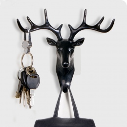Małe plastikowe wieszak ścienny do salonu kapelusz torba klucz stojak na biżuterię głowa jelenia wystrój hak organizator