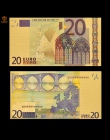 Patriotyzm z pamiątkami rachunki 24 k złoto banknot waluty Euro 20 Euro replika pozłacane banknotów pieniądze kolekcja