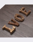 DIY drewniane litery rzemiosło alfabet sztuki dekoracji dla retro ściana z drewna wystrój bar pub biuro wedding party w stylu vi