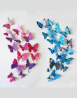 Gorąca sprzedaż 12 sztuk/partia 3d motyl magnesy na lodówkę wystrój domu dekoracyjne naklejki lodówka dekoracja pokoju