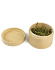 Mini okrągły bambusowy pojemnik na herbatę Maccha pudełko do przechowywania kanistra kolumna herbaty Jar Caddy przechowywania et