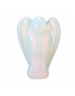 3 rodzaje anioł kształt Opalite kryształowe kamień uzdrawianie Reiki energii kamień wisiorek figurka prezent do akcesoria DIY pr