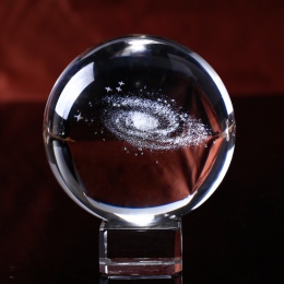 60/80 MM średnica droga mleczna kryształowej kuli na całym świecie Galaxy miniatury 3D grawerowane laserowo szkła kula kula deko