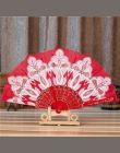 Chiński/hiszpański styl fanem taniec wesele koronki jedwabiu składany ręczny kwiat dekoracyjne wentylatory