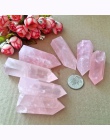100% kamień naturalny fluorytu kryształ różowy fluoryt na kwarcu kryształowy kamień punkt Healing sześciokątne Wand leczenie kam