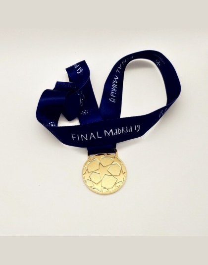 2019 europejski piłka nożna finały ligi mistrzów złoty medal wstążka Medaille nagrodę replika piłka nożna Liga fanów cheerleader