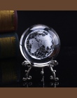 6 cm 3D Crystal Ball szkło grawerowane laserowo miniaturowy Model ziemi kula kryształowe rzemiosło akcesoria do dekoracji domu O