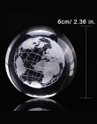 6 cm 3D Crystal Ball szkło grawerowane laserowo miniaturowy Model ziemi kula kryształowe rzemiosło akcesoria do dekoracji domu O