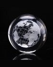 6 cm 3D Crystal Ball szkło grawerowane laserowo miniaturowy Model ziemi kula kryształowe rzemiosło akcesoria do dekoracji domu O