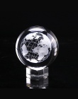 6 cm 3D Crystal Ball szkło grawerowane laserowo miniaturowy Model ziemi kula kryształowe rzemiosło akcesoria do dekoracji domu O