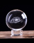 60mm/80mm 3D grawerowane laserowo Galaxy Crystal Ball miniaturowy Model kryształowe rzemiosło kula Ornament na całym świecie szk