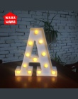 DIY biały LED list lampka nocna kreatywny angielski alfabet numer baterii lampy romantyczny Wedding Party boże narodzenie dekora