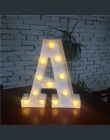 DIY biały LED list lampka nocna kreatywny angielski alfabet numer baterii lampy romantyczny Wedding Party boże narodzenie dekora