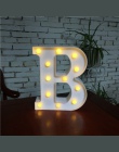 DIY biały LED list lampka nocna kreatywny angielski alfabet numer baterii lampy romantyczny Wedding Party boże narodzenie dekora