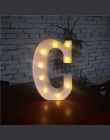 DIY biały LED list lampka nocna kreatywny angielski alfabet numer baterii lampy romantyczny Wedding Party boże narodzenie dekora