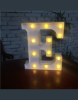 DIY biały LED list lampka nocna kreatywny angielski alfabet numer baterii lampy romantyczny Wedding Party boże narodzenie dekora