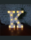 DIY biały LED list lampka nocna kreatywny angielski alfabet numer baterii lampy romantyczny Wedding Party boże narodzenie dekora