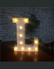 DIY biały LED list lampka nocna kreatywny angielski alfabet numer baterii lampy romantyczny Wedding Party boże narodzenie dekora