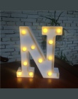 DIY biały LED list lampka nocna kreatywny angielski alfabet numer baterii lampy romantyczny Wedding Party boże narodzenie dekora