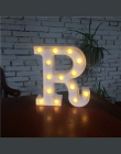 DIY biały LED list lampka nocna kreatywny angielski alfabet numer baterii lampy romantyczny Wedding Party boże narodzenie dekora