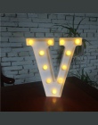 DIY biały LED list lampka nocna kreatywny angielski alfabet numer baterii lampy romantyczny Wedding Party boże narodzenie dekora