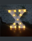 DIY biały LED list lampka nocna kreatywny angielski alfabet numer baterii lampy romantyczny Wedding Party boże narodzenie dekora