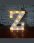 DIY biały LED list lampka nocna kreatywny angielski alfabet numer baterii lampy romantyczny Wedding Party boże narodzenie dekora