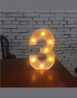 DIY biały LED list lampka nocna kreatywny angielski alfabet numer baterii lampy romantyczny Wedding Party boże narodzenie dekora