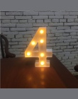 DIY biały LED list lampka nocna kreatywny angielski alfabet numer baterii lampy romantyczny Wedding Party boże narodzenie dekora