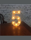 DIY biały LED list lampka nocna kreatywny angielski alfabet numer baterii lampy romantyczny Wedding Party boże narodzenie dekora