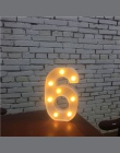 DIY biały LED list lampka nocna kreatywny angielski alfabet numer baterii lampy romantyczny Wedding Party boże narodzenie dekora