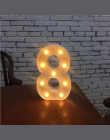 DIY biały LED list lampka nocna kreatywny angielski alfabet numer baterii lampy romantyczny Wedding Party boże narodzenie dekora