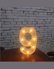 DIY biały LED list lampka nocna kreatywny angielski alfabet numer baterii lampy romantyczny Wedding Party boże narodzenie dekora