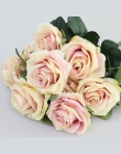 Sztuczny jedwab 1 bukiet francuski róża kwiatowy bukiet sztuczny kwiat ułóż stół kwiaty ślubne Decor Party akcesoria Flores
