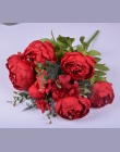 1 bukiet europejskiej sztuczka piwonia dekoracyjne kwiaty ze sztucznego jedwabiu piwonie dla domu wystrój hotelu DIY dekoracje ś
