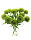 Sztuczne kwiaty zielone prawdziwy dotyk dmuchawiec fałszywe rośliny kwiaty z tworzywa sztucznego do dekoracji domu długość 25 cm