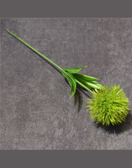 Sztuczne kwiaty zielone prawdziwy dotyk dmuchawiec fałszywe rośliny kwiaty z tworzywa sztucznego do dekoracji domu długość 25 cm