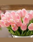 1 sztuk sztuczne czerwone tulipany jedwabne tulipany sztuczne kwiaty tulipany do dekoracji wnętrz Lot sztuczne kwiaty na ślub bu