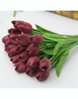 1 sztuk sztuczne czerwone tulipany jedwabne tulipany sztuczne kwiaty tulipany do dekoracji wnętrz Lot sztuczne kwiaty na ślub bu
