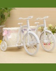 UNIHOME nowoczesne stylowe Rattan trójkołowy rower kosz na kwiaty wazon przechowywania ogród Wedding Party Decoration biuro sypi