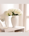 Nowoczesny minimalistyczny styl europejski ceramiczny kwiat wazon ozdoby kreatywne bukiety na stół biały wazon ślubny wystrój do