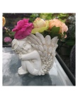 Na zewnątrz Retro chłopiec dziewczyny Cupid anioł wazon ozdoba doniczka bogini mała wróżka duże skrzydło figurki dekoracje z żyw